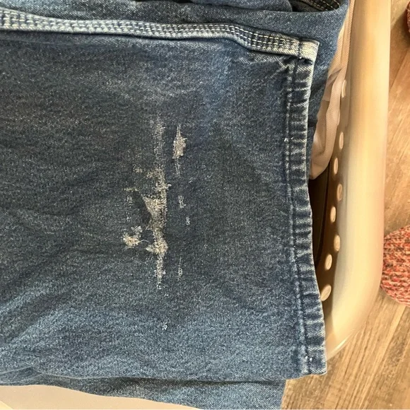 Dickies Blue Denim Bib 36x32 Overalls with Brass Hardware - Picture 6 of 11